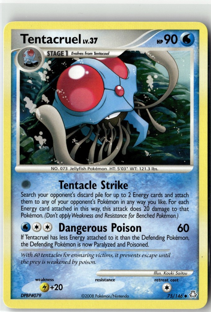 Tentacruel Uncommon Legends Awakened 75/146 NM