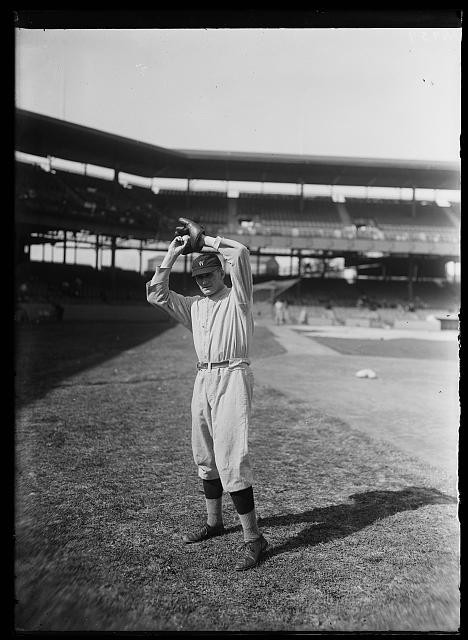 Photo:Washington Baseball Player 1924 Stadium Warmup Portrait