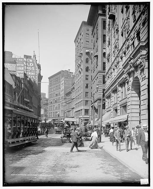 Photo:Newspaper Row, Washington St., Boston, Mass.