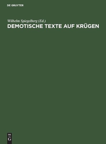 Demotische Texte Auf Krügen (Hardback)