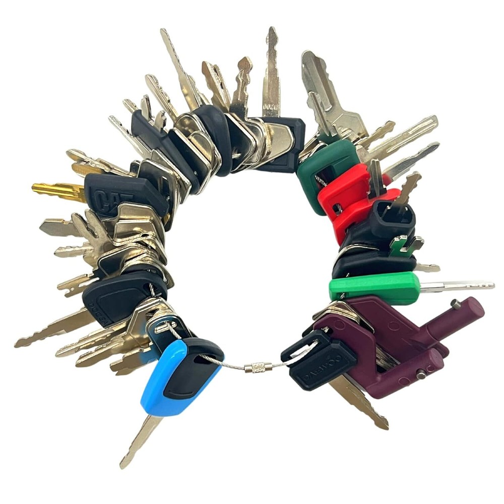 42 Heavy Construction Equipment Master Keys JCB Volvo Genie CAT JD Case Bobcat
