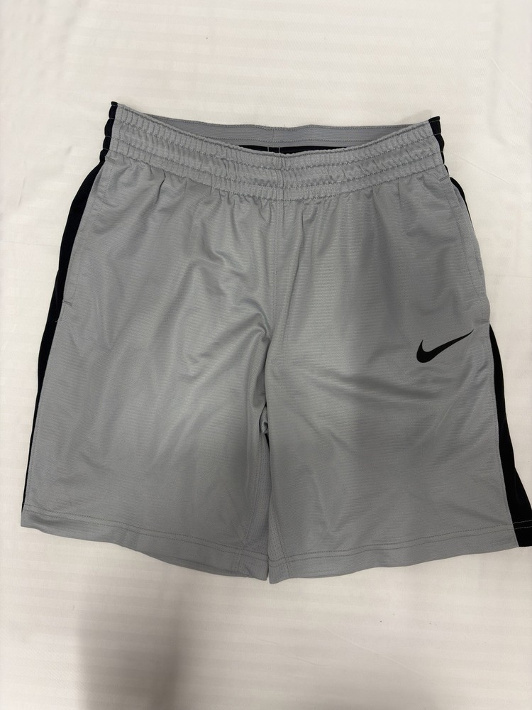 Men's Nike Dri-Fit Basketball Shorts Pockets Size Medium M Gray Black