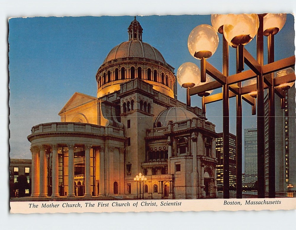 Postcard Mother Church First Church of Christ Scientist Boston Massachusetts