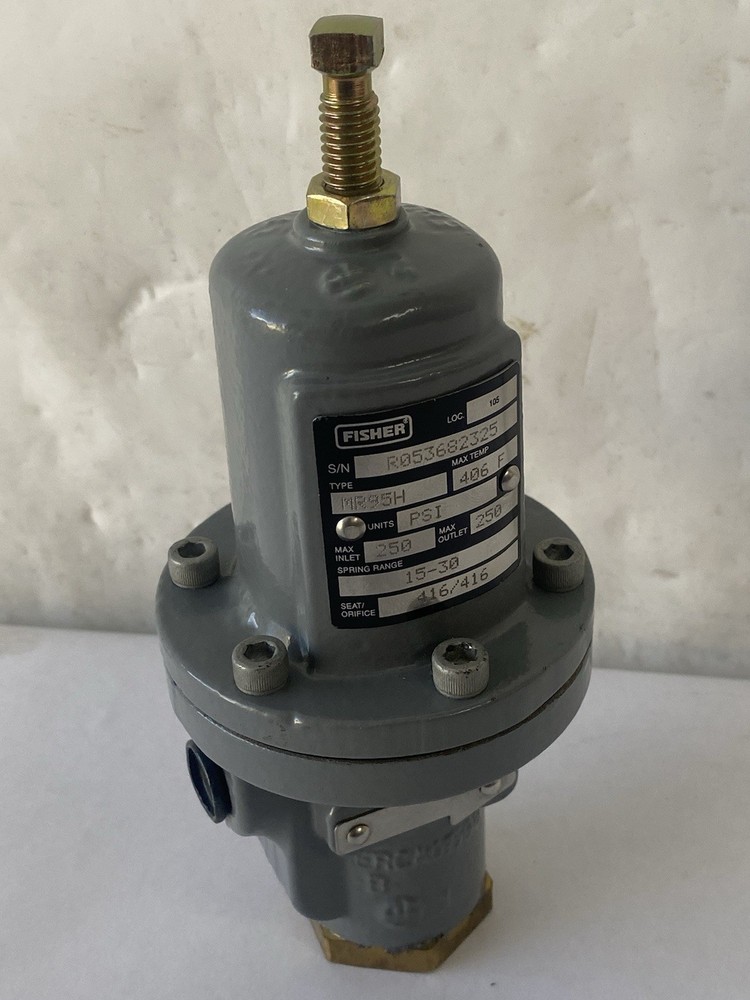 MR95H Fisher regulator 250PSI Max inlet pressure. 15 to 30 psig adjustable 1/4”