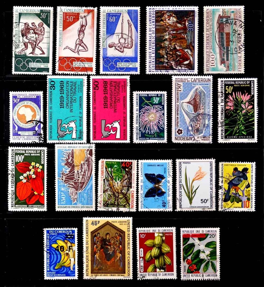 Cameroun: 1968 - 73 Stamps With Set
