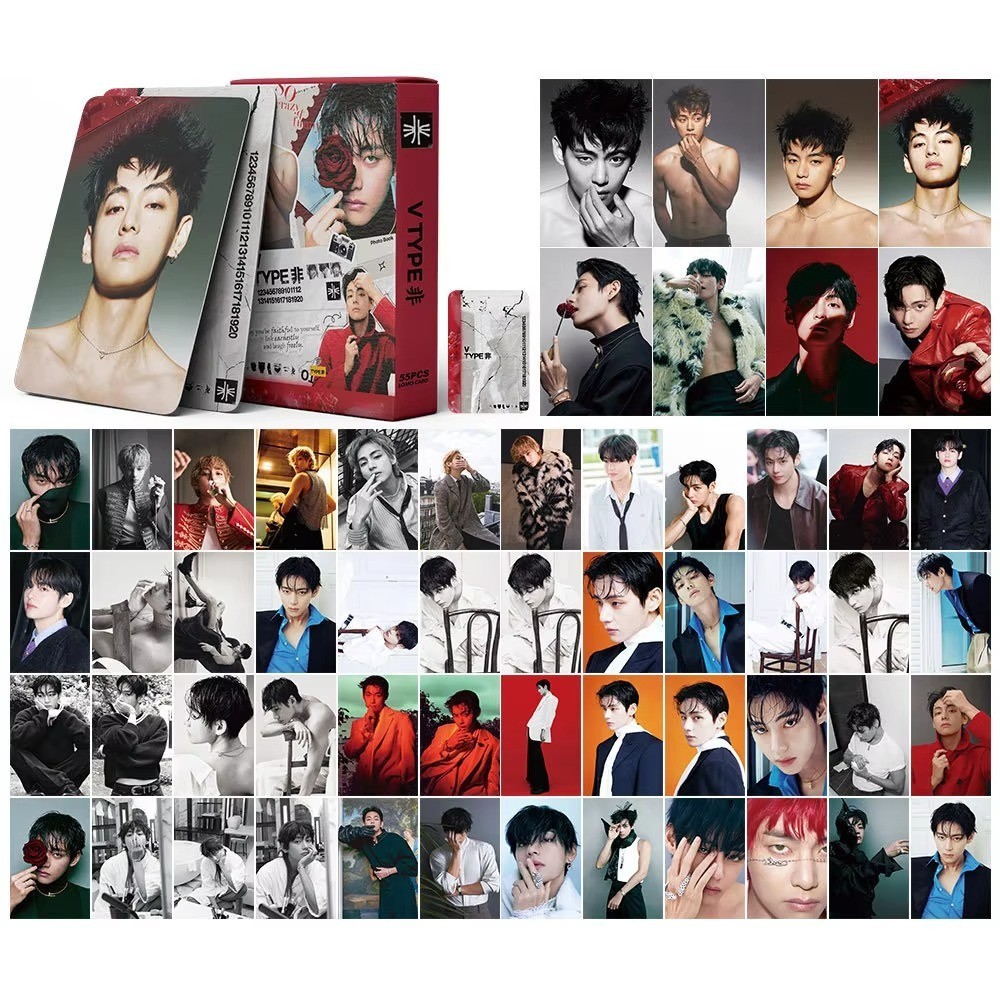 Kim Tae-hyung (V) LOMO Photo Cards – 55/92pcs BTS Fan Support Postcards/ ARMY