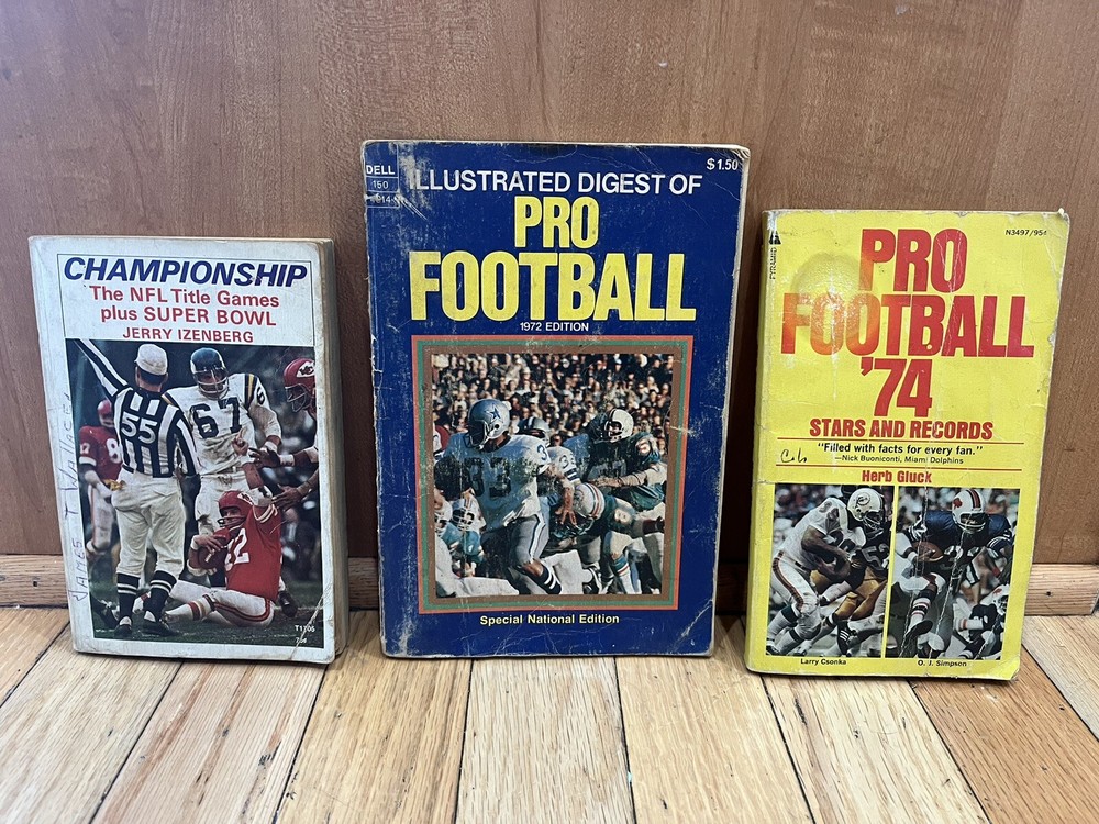 Vtg.NFL Books-1974 Pro Football Stars & Records/Illustrated Digest/Championship