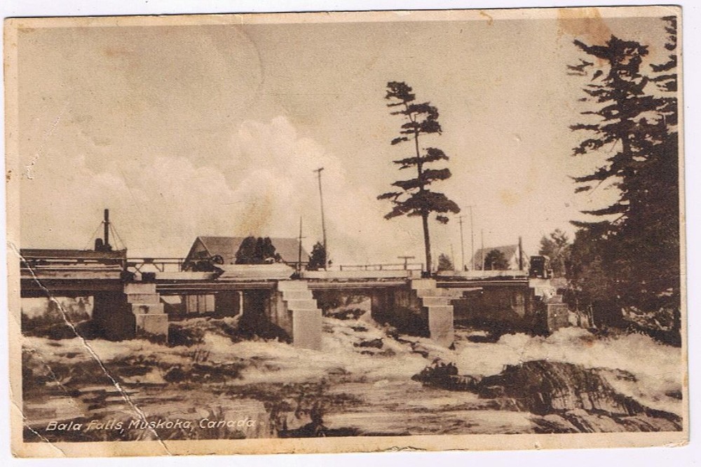 Postcard Muskoka Ontario Bala Falls