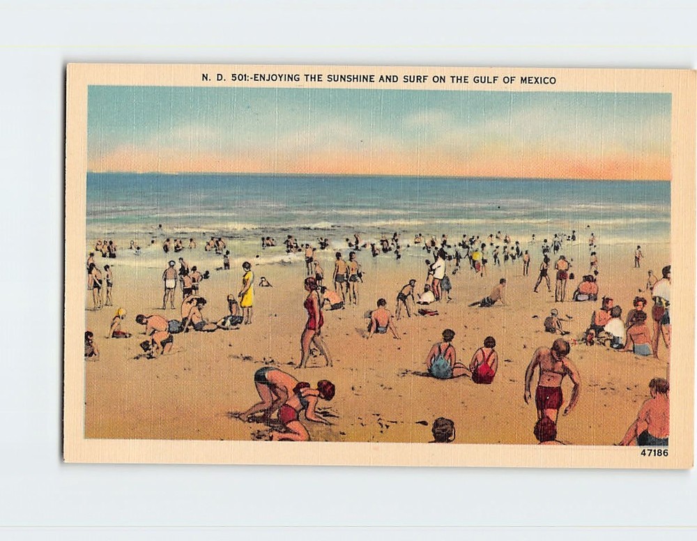 Postcard Enjoying The Sunshine & Surf on the Gulf of Mexico