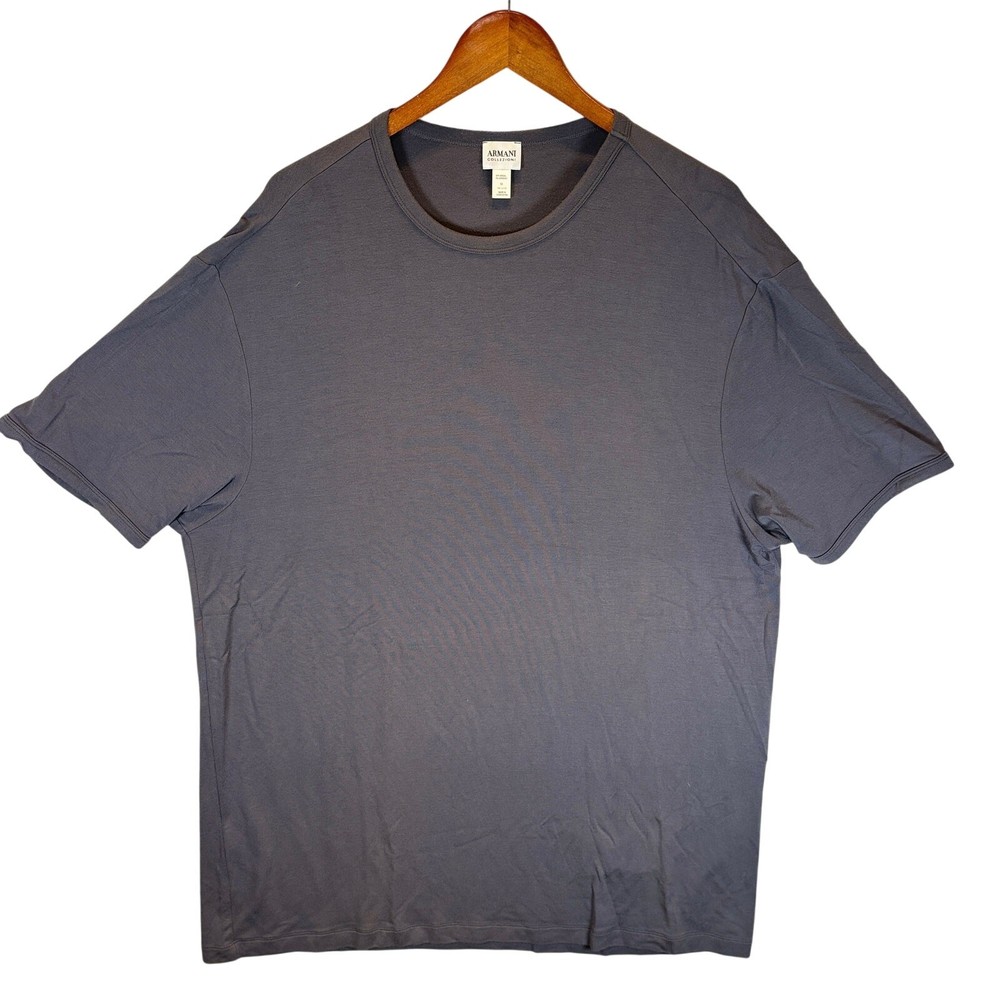 Vintage Modal Armani Collezioni Tshirt Mens XL Gray Crewneck Blank Hong Kong