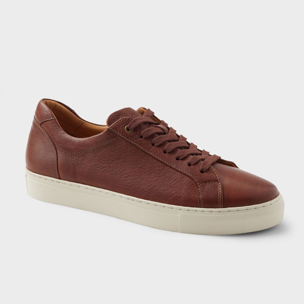 SALE SALE SALE Men's Lifetime Leather Sneakers(Color:  Brown- Shoe Width:W)