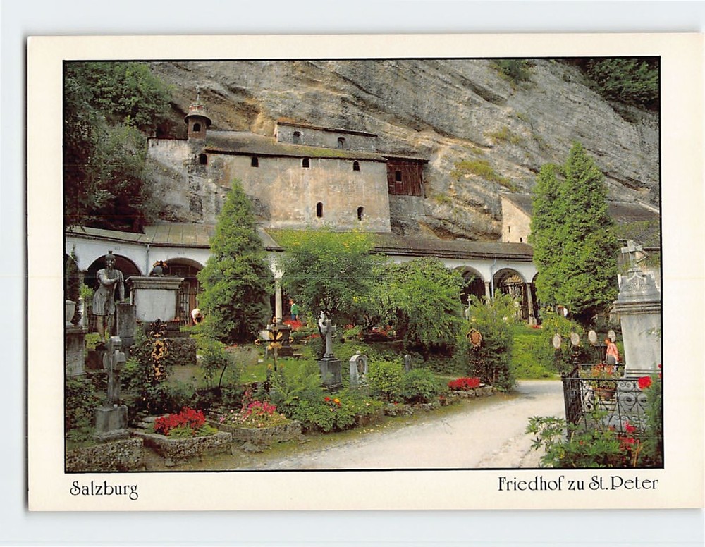 Postcard St. Peter's Cemetery Salzburg Austria