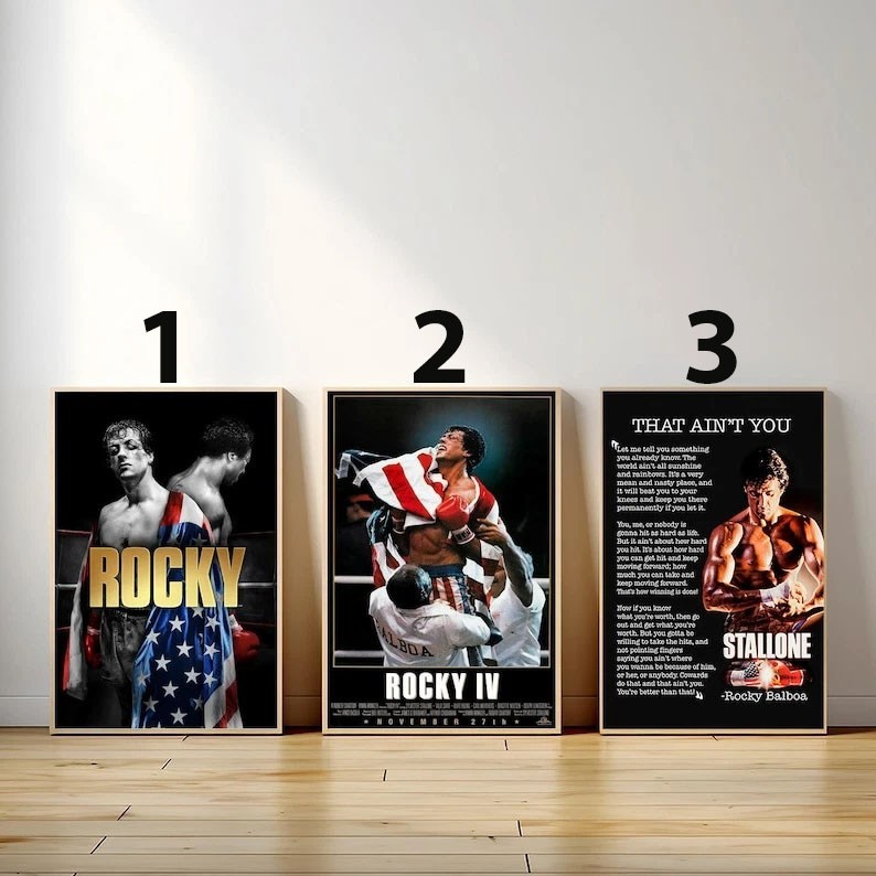 Rocky Balboa Boxing Movie Motivational Poster Collection