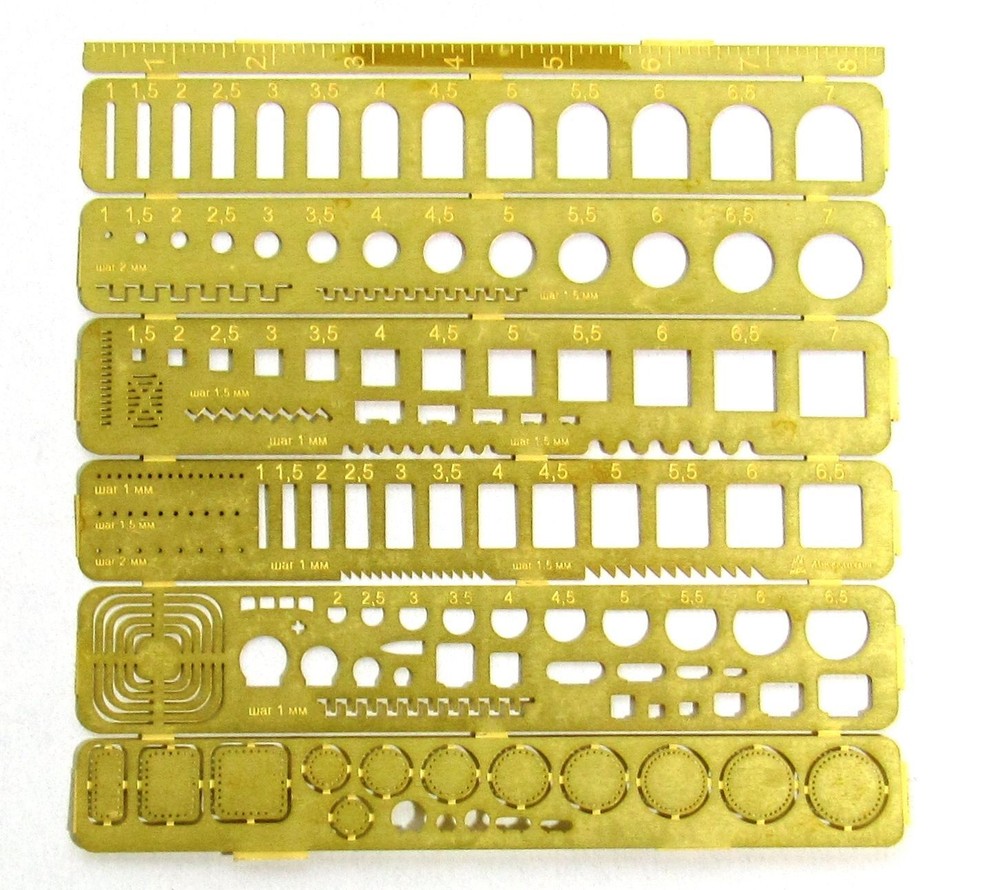 Photo-etched detailing set for Stencil for applying riveting, type 1
