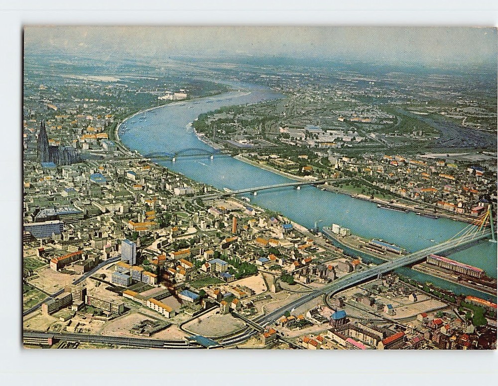 Postcard Aerial View Cologne City in Germany