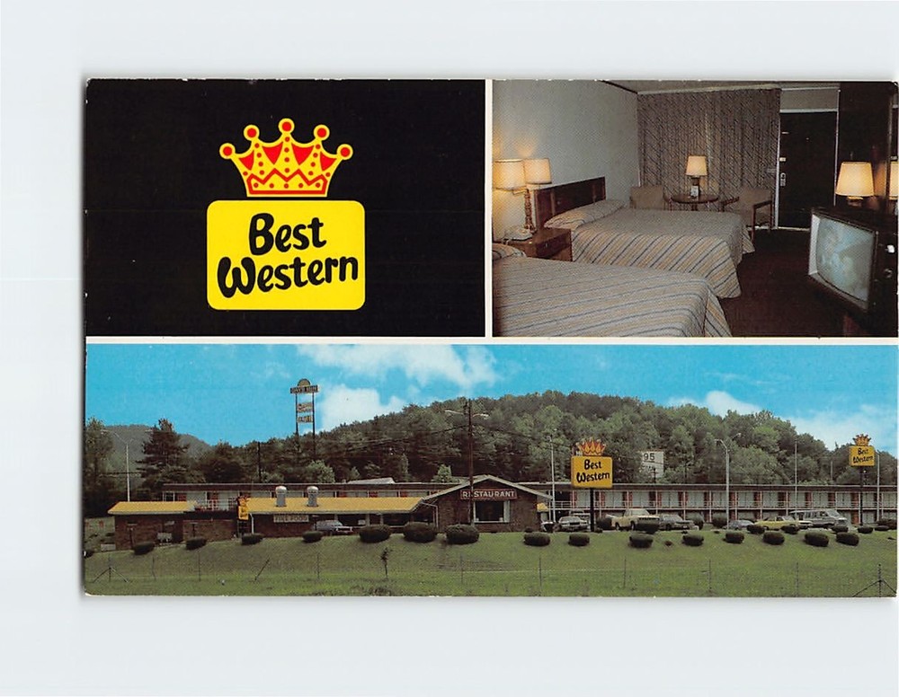 Postcard Best Western Holiday Plaza Motel & Restaurant Jellico Tennessee USA