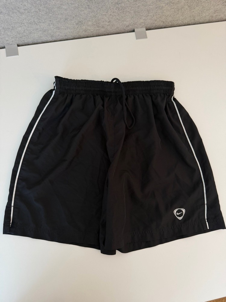 Vtg Nike Mens Soccer Shorts Silver Tag USA Futbol Y2K FIFA Large Drawstring Thin