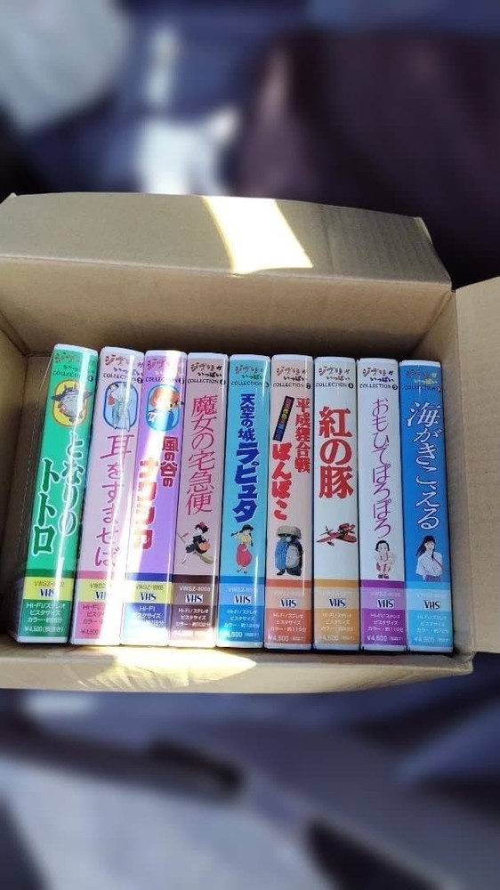 Studio Ghibli VHS Set with Totoro, Spirited Away, Princess Mononoke, More