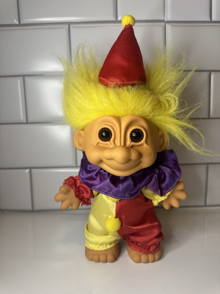 Vintage Russ Birthday Clown Troll in Yellow Outfit with Hat