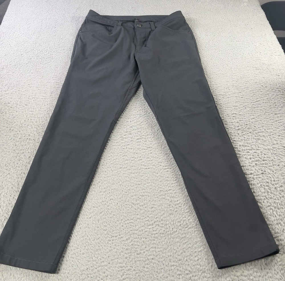 Lululemon ABC Pants Mens 30 Dark Gray Slim Fit 5 Pocket Warpstreme Athleisure