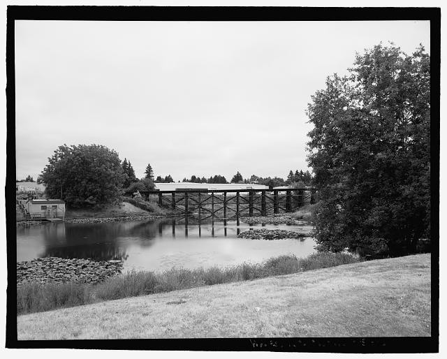 2. West elevation view of Hedges Creek trestle at m.p. 37.8 - Oregon Electric