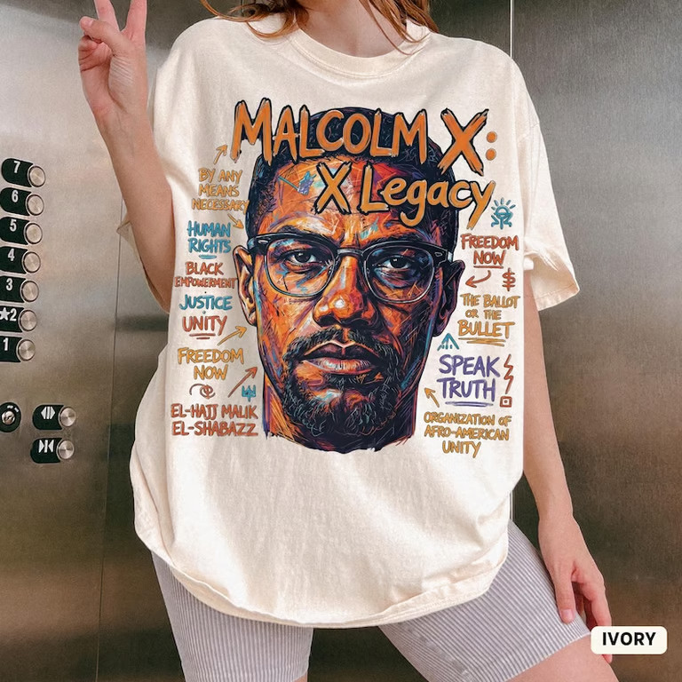 Malcolm X Legacy T-Shirt, Black History Month Shirt, Afro American Tee