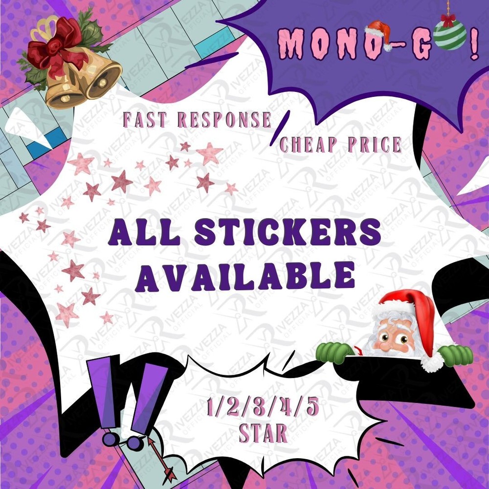 MonoGo Sticker 1,2,3,4,5 Star All Available. Fast Response and Shipping