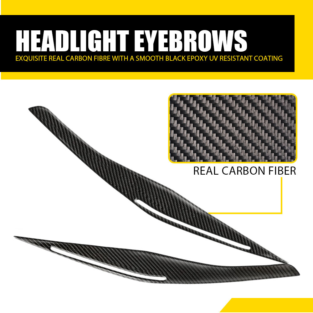 Carbon Fiber Headlight Eyelid Cover For BMW E90/E91 3 SERIES 4 Door Sedan 06~11