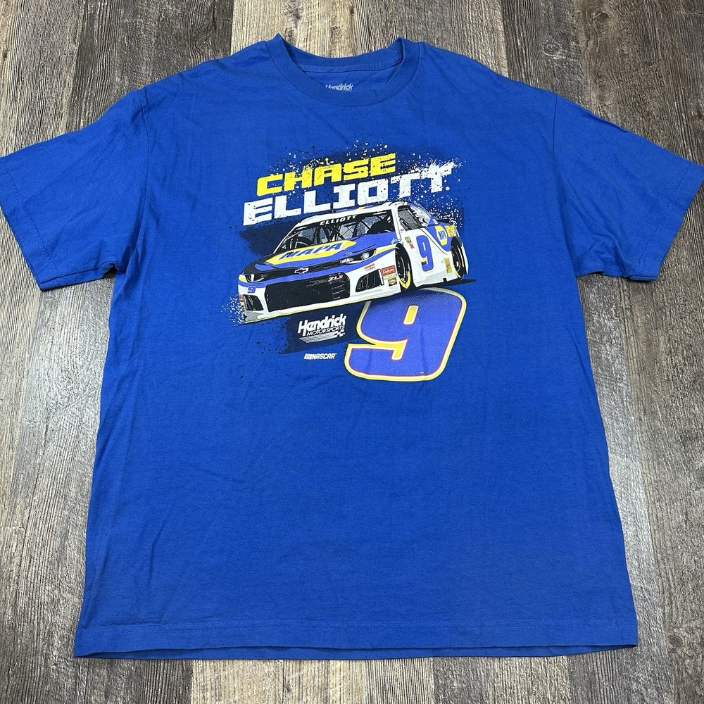 Chase Elliott #9 NAPA Auto Parts Hendrick Motorsports NASCAR T-Shirt Blue Sz XL