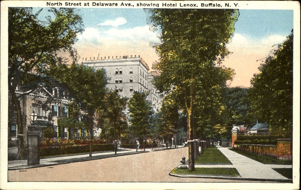 Hotel Lenox North Street Buffalo New York NY ~ 1920s vintage postcard