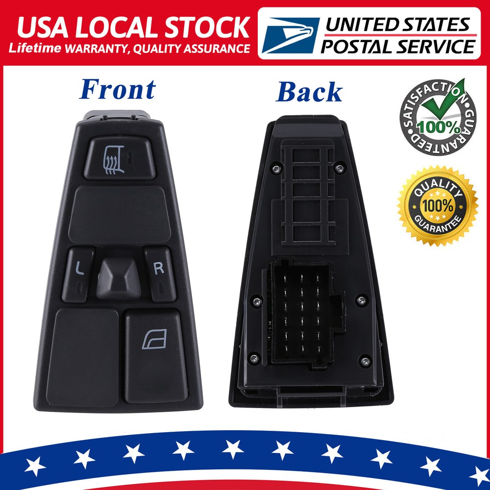 FOR VOLVO TRUCK 07W27 ELECTRIC POWER WINDOW MIRROR SWITCH CONTROL 20752922 BLACK