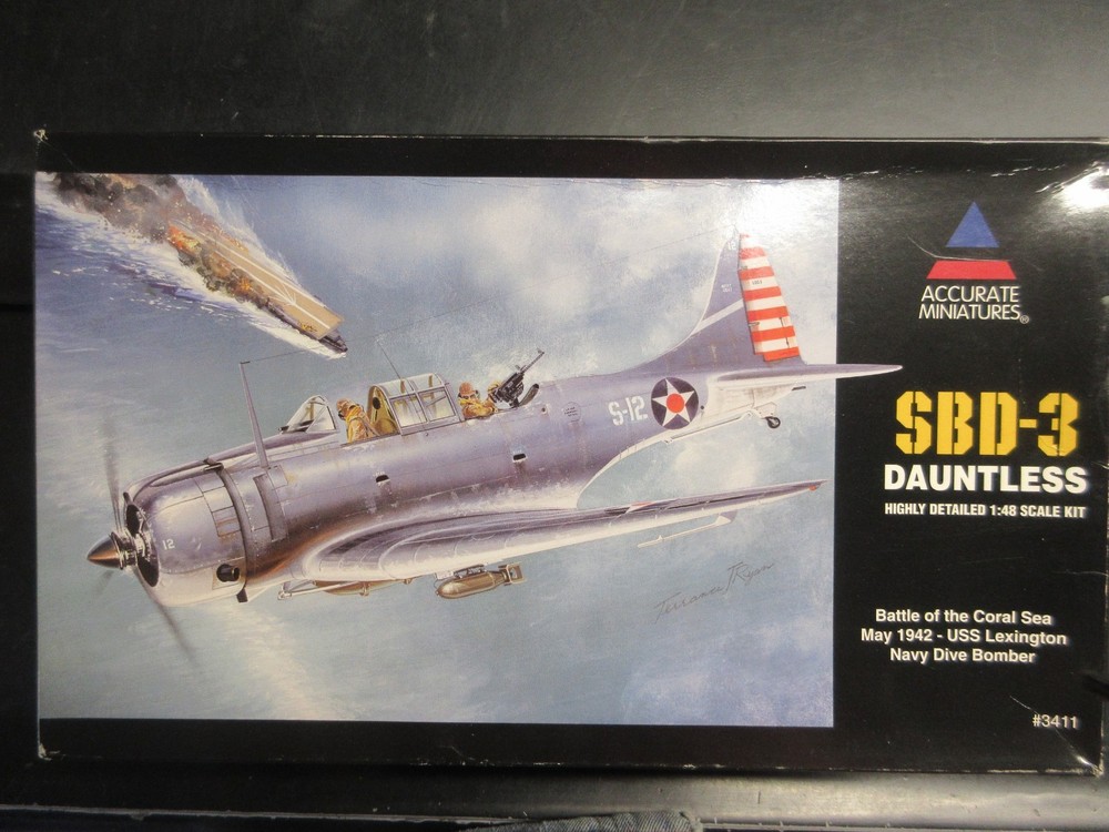 Accurate Miniatures 1/48 Douglas Sbd-3 Dauntless Dive Bomber Coral Sea   #3411-image