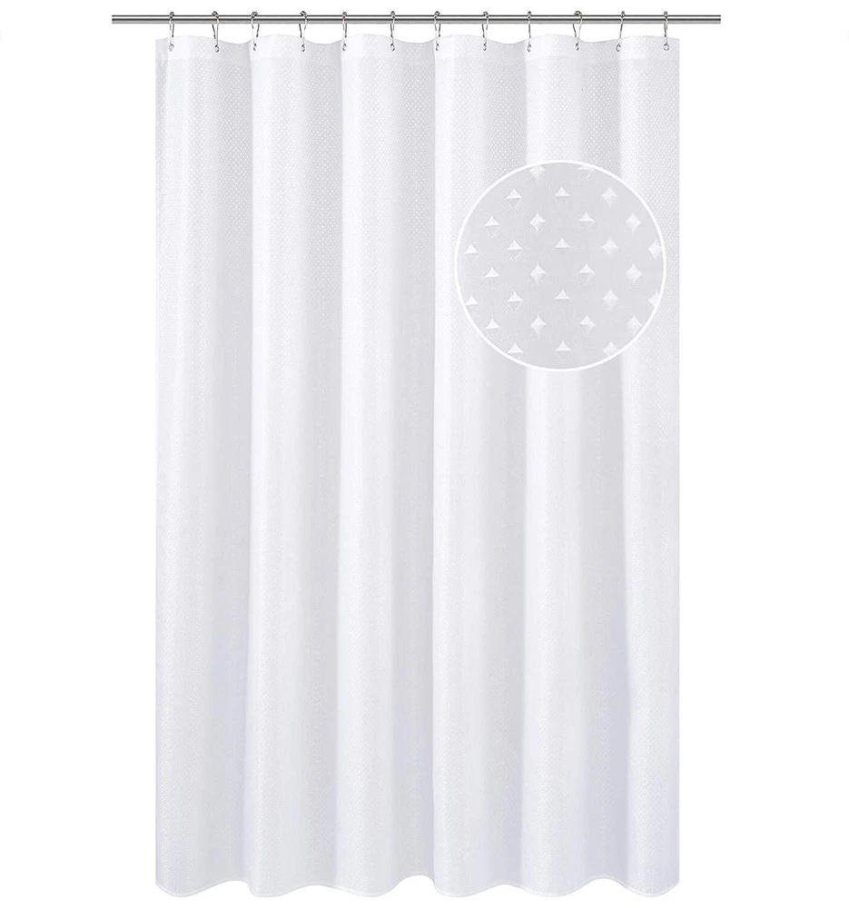 Mrs. Awesome Hotel Fabric Shower Curtain Liner or Water Repellent Mildew Diamond
