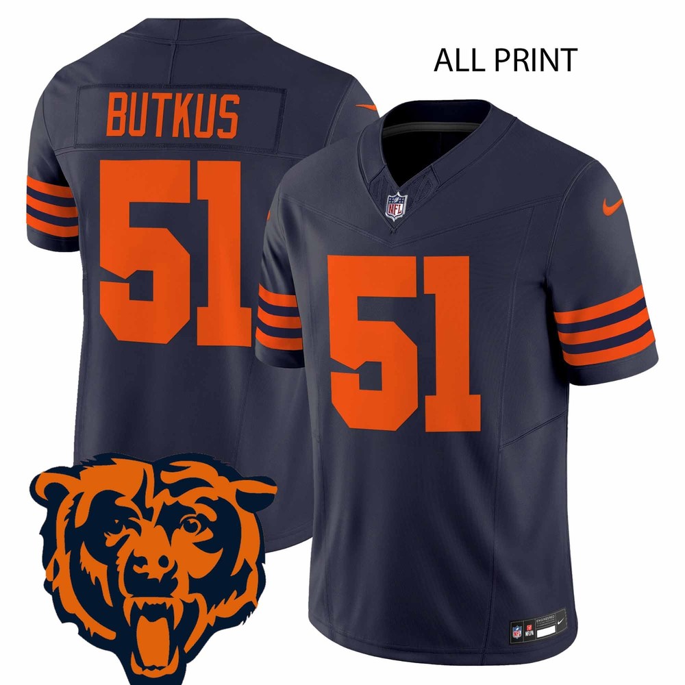 Chicago Bears #51 Dick Butkus Jersey - Full Print Design