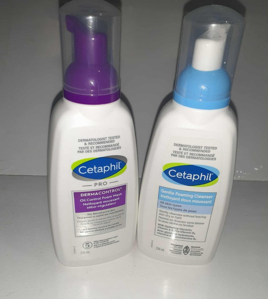 Cetaphil PRO Oil Control Foam Wash and Gentle Foaming Cleanser for Sensitive Skin