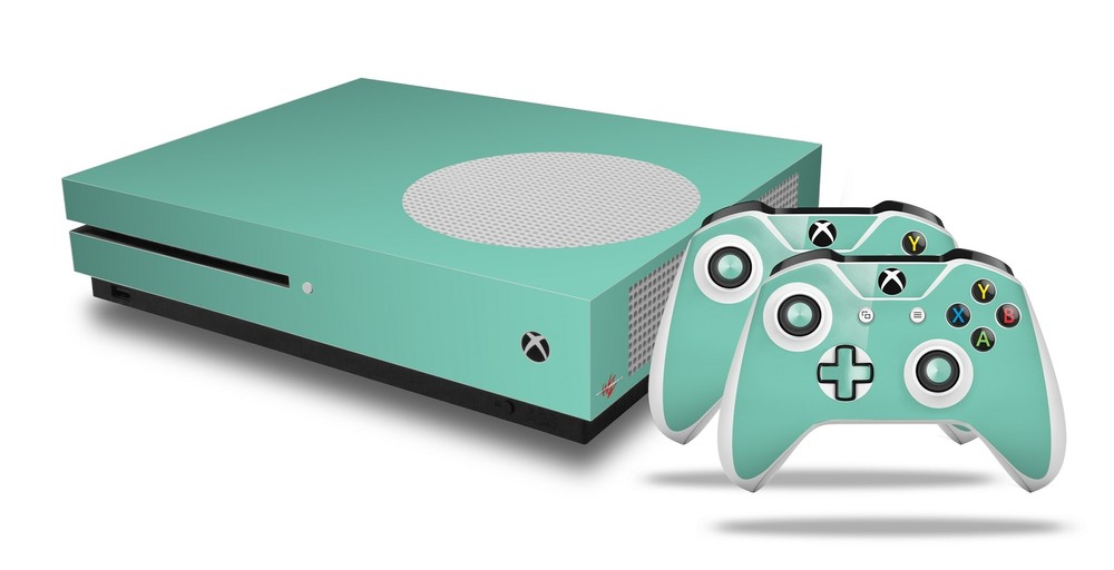 Skin XBOX One S Console Controller Solids Collection Seafoam Green