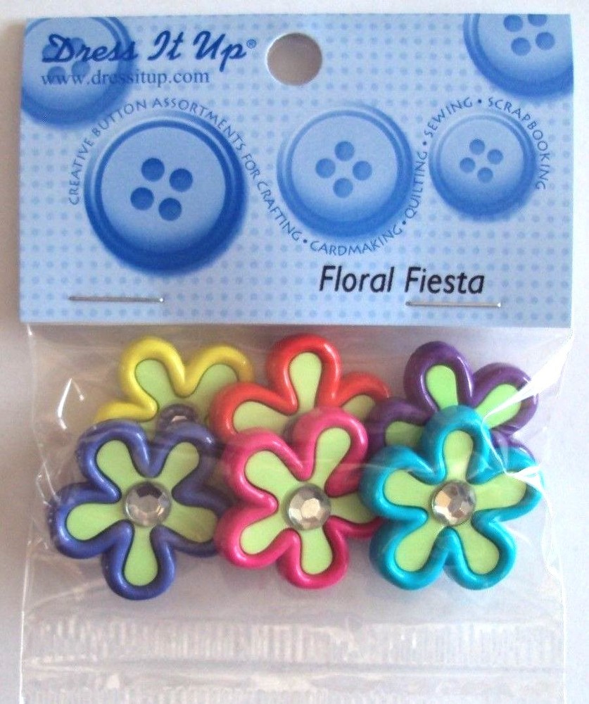 Jesse James Dress It Up Buttons Floral Fiesta, NEW
