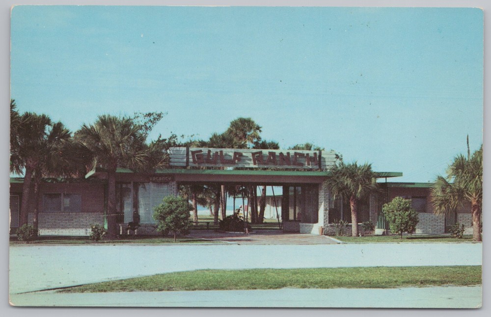 Sarasota Florida~Gulf Ranch Apartments On Longboat Key~Ektachrome~Vintage PC