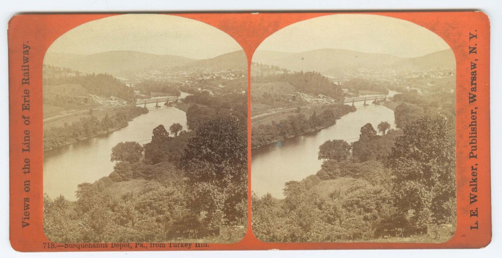 D1105~ PENNSYLVANIA – Susquehanna Depot Stereoview c.1870s LE Walker