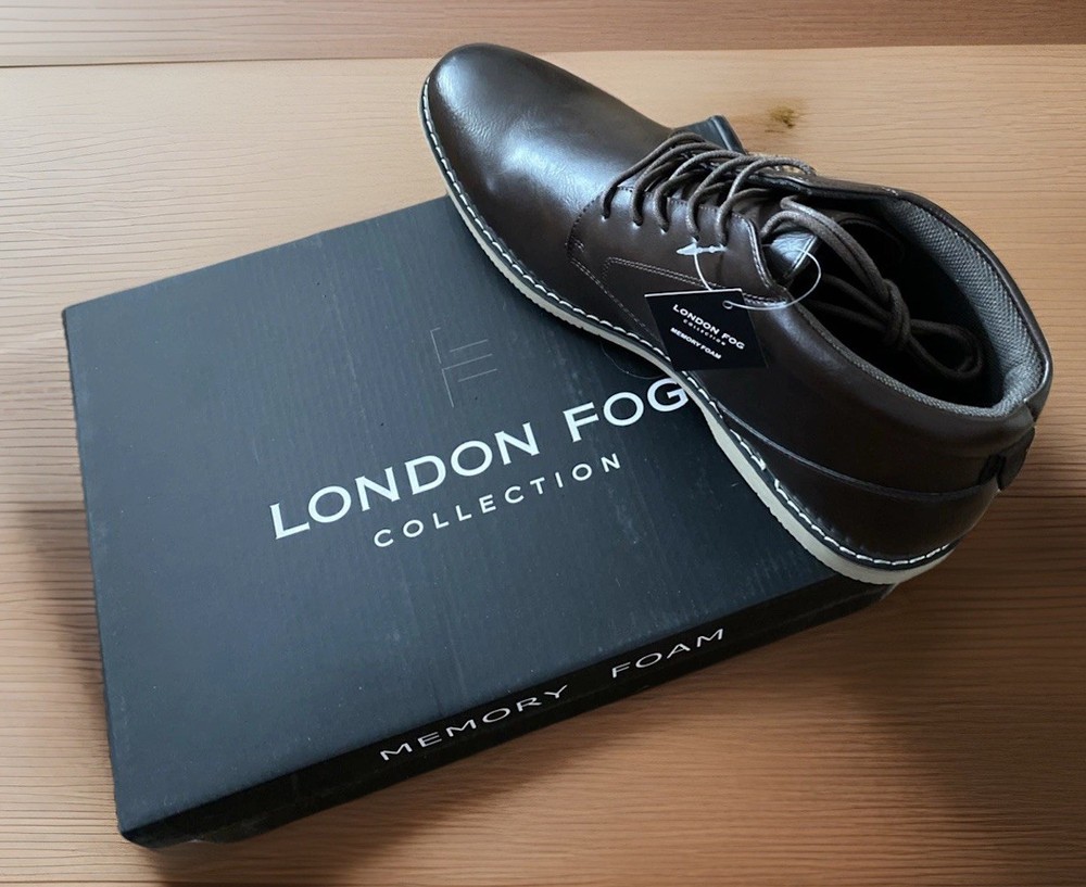 London Fog Men’s Tyler Chukka Casual Ankle Boots-Brown Size 13
