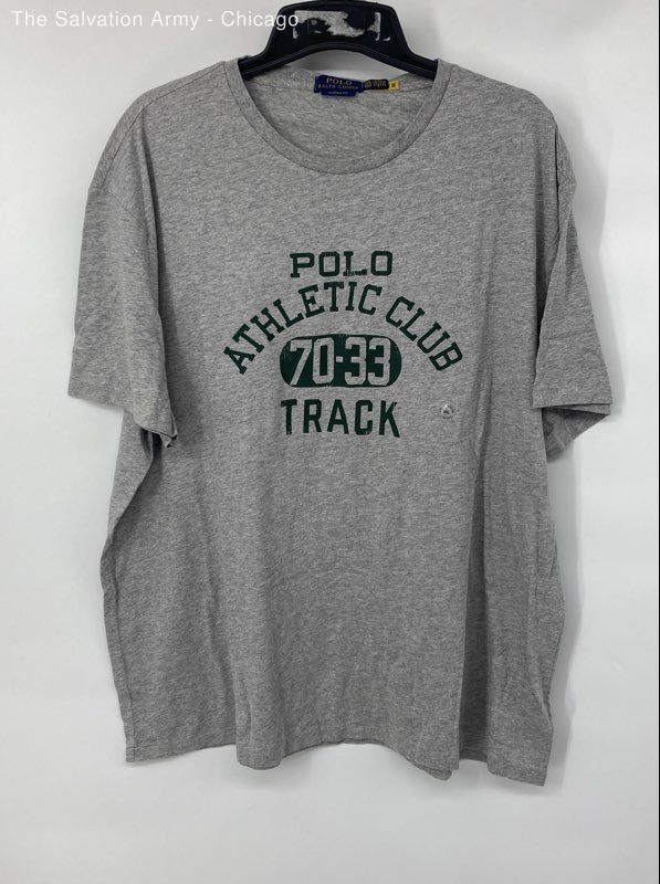 Polo Ralph Lauren Mens Gray Short Sleeve Classic Fit Pullover T-Shirt Size 2XL