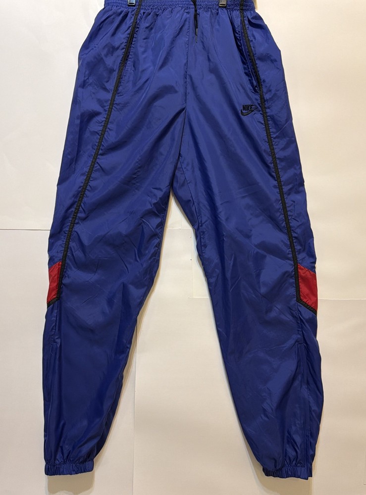 90s Nike Vintage Men's Nylon  Wind Pants Joggers  Trainers - Large Lightweight