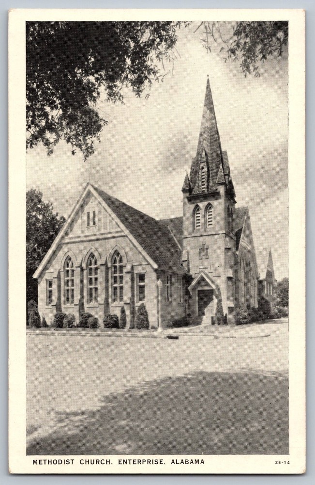 Methodist Church Enterprise Alabama Postcard