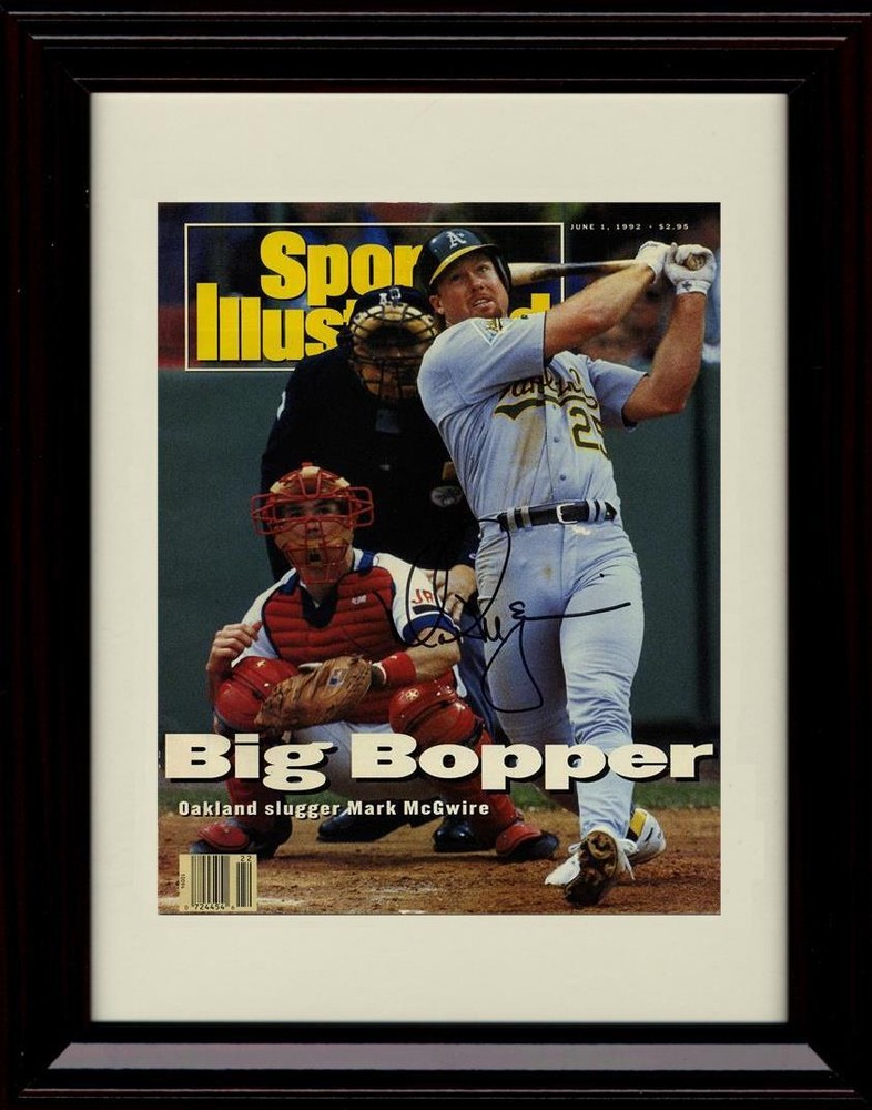 Framed 8x10 Mark McGwire - 1992 Sports Illustrated The Big Bopper - Oakland A's