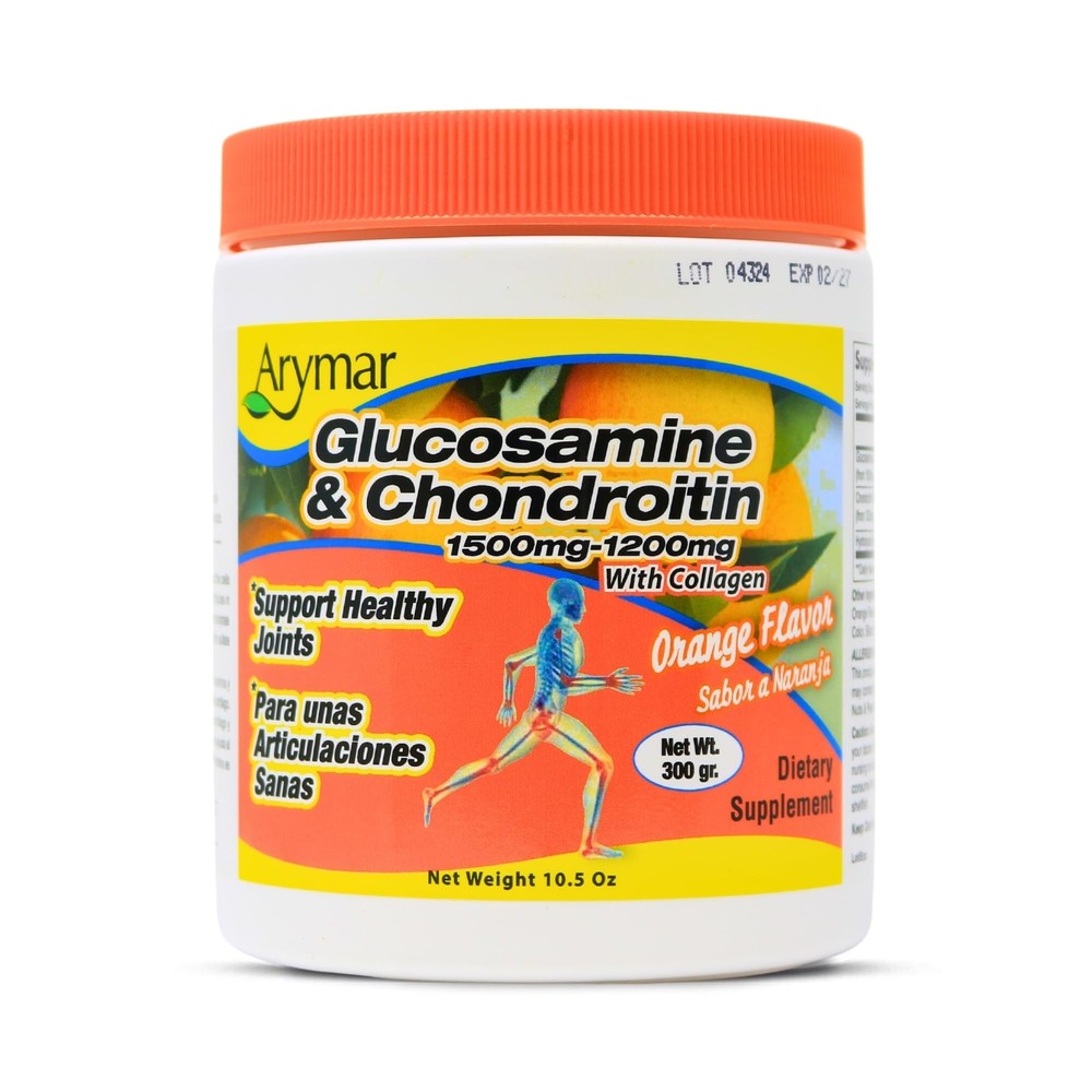 Glucosamine & Chondroitin 1500mg-1200mg with Collagen, Supports Joint , Orang...