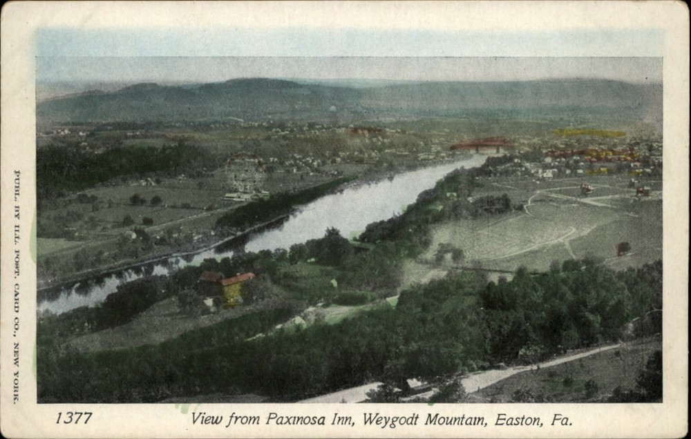View From Paxinosa Inn Easton Pennsylvania vtg postcard UDB c1905 unposted q900