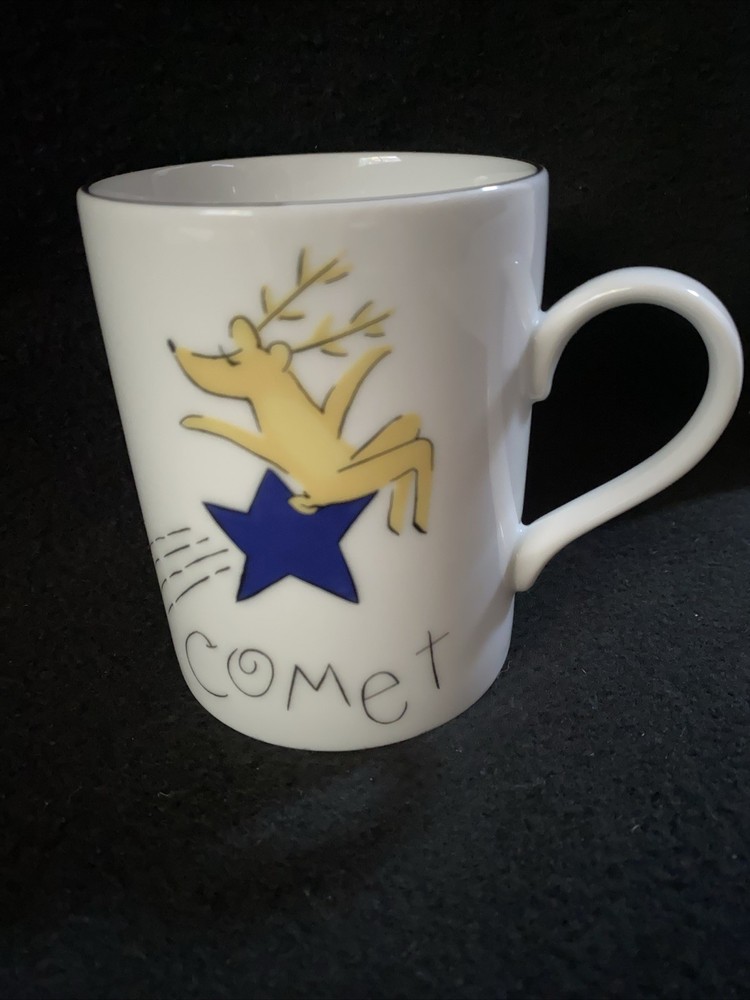 Pottery Barn Christmas COMET Reindeer Mug ✨