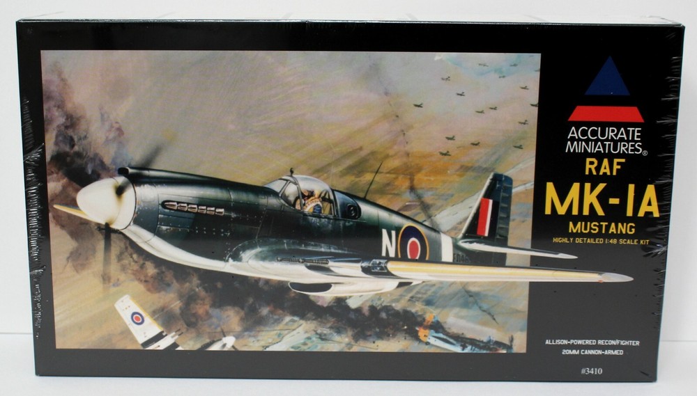 Accurate Miniatures 3410 RAF Mk-1A Mustang Kit 1:48 New Sealed-image