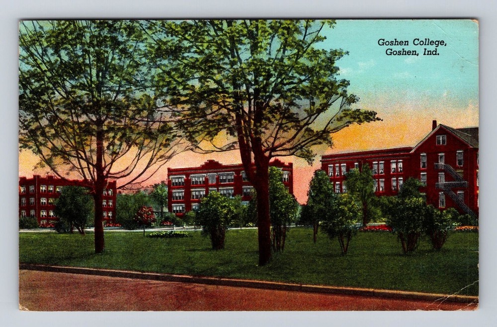 Goshen IN-Indiana, Goshen College Campus, Vintage c1951 Postcard