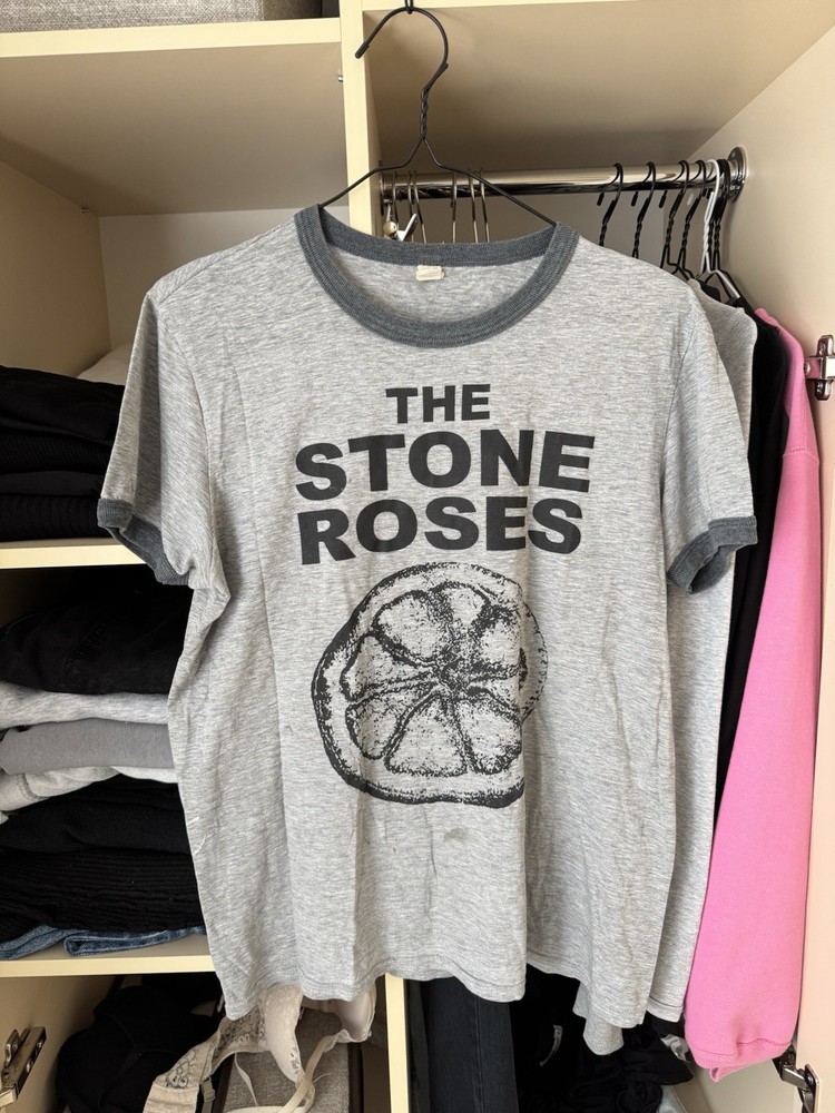 Vintage 00s The Stone Roses UK Band Gray T-Shirt sz M